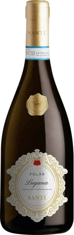 14,95 € Kostenloser Versand | Weißwein Santi Folar D.O.C. Lugana Lombardei Italien Trebbiano Flasche 75 cl