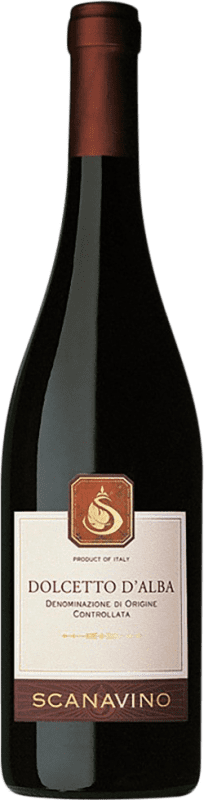11,95 € Spedizione Gratuita | Vino rosso Scanavino D.O.C.G. Dolcetto d'Alba Piemonte Italia Dolcetto Bottiglia 75 cl