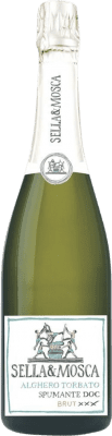 15,95 € Envío gratis | Espumoso Blanco Sella e Mosca Torbato Brut D.O.C. Alghero Cerdeña Italia 75 cl