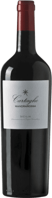 19,95 € 免费送货 | 红酒 Mandrarossa Cartagho Rosso D.O.C. Sicilia 西西里岛 意大利 Nero d'Avola 瓶子 75 cl