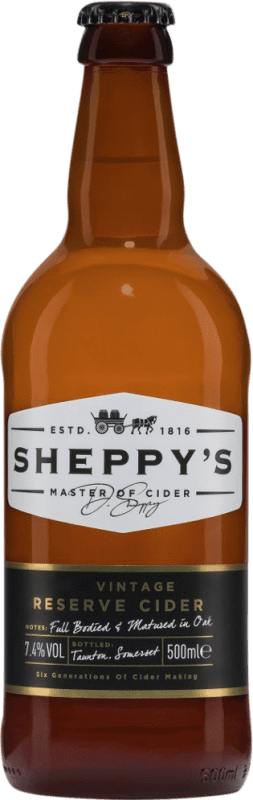 5,95 € 送料無料 | シードル Sheppy's Somerset Vintage, Oak Cask Finish — オーク樽仕上げ レセルバ Somerset イギリス ミディアムボトル 50 cl Manzana — リンゴ