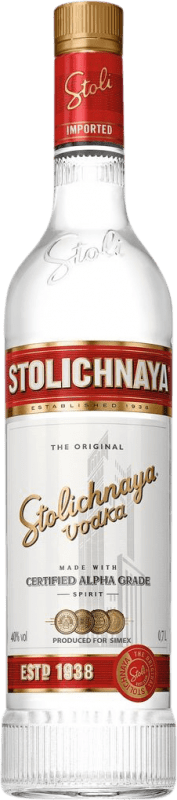 19,95 € Kostenloser Versand | Wodka Stolichnaya Lettland Medium-Flasche 50 cl