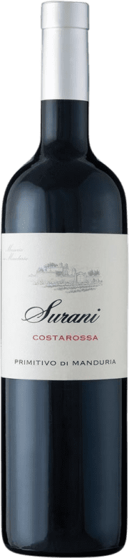 14,95 € Spedizione Gratuita | Vino rosso Surani Costarossa D.O.C. Primitivo di Manduria Puglia Italia Primitivo Bottiglia 75 cl