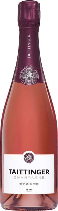 89,95 € Envio grátis | Espumante rosé Taittinger Nocturne City Lights Rosé Seco A.O.C. Champagne Champagne França Pinot Preto, Chardonnay, Pinot Meunier Garrafa 75 cl