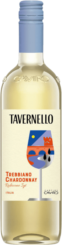 7,95 € Envío gratis | Vino blanco Tavernello I.G.T. Rubicone Forlì-Cesena Italia Trebbiano, Chardonnay Botella 75 cl