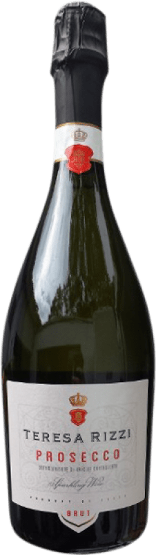 10,95 € 送料無料 | 白スパークリングワイン Teresa Rizzi Spumante Brut D.O.C. Prosecco フリウリ - ヴェネツィアジュリア イタリア Glera ボトル 75 cl