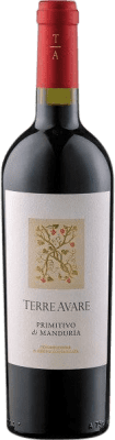 10,95 € 免费送货 | 红酒 Terre Avare D.O.C. Primitivo di Manduria 普利亚大区 意大利 Primitivo 瓶子 75 cl