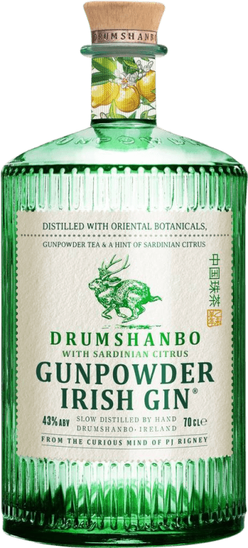 34,95 € 免费送货 | 金酒 Gin Drumshanbo Gunpowder Sardinian 爱尔兰 70 cl Citrus — 柑橘
