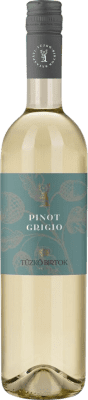 9,95 € Envío gratis | Vino blanco Tüzkö Hungría Pinot Gris Botella 75 cl