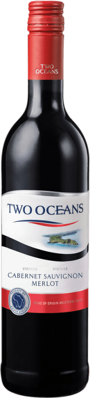 9,95 € Бесплатная доставка | Красное вино Two Oceans W.O. Western Cape Western Cape South Coast Южная Африка Merlot, Cabernet Sauvignon бутылка 75 cl