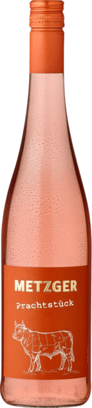 13,95 € 免费送货 | 玫瑰酒 Uli Metzger Prachtstück KuhbA Rosé 干 Q.b.A. Pfälz 普法尔茨 德国 Pinot Black, Nebbiolo, Saint Laurent 瓶子 75 cl