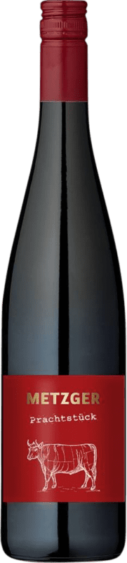 12,95 € Envio grátis | Vinho tinto Uli Metzger Prachtstück Cuvée Rot KuhbA Seco Q.b.A. Pfälz Pfälz Alemanha Cabernet Sauvignon, Portugieser, Dornfelder, Regent Garrafa 75 cl