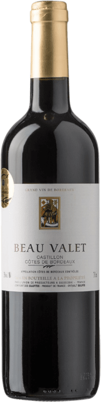 10,95 € Envoi gratuit | Vin Rouge Saint Emilion. Beau Valet Castillon A.O.C. Côtes de Bordeaux Bordeaux France Merlot 75 cl