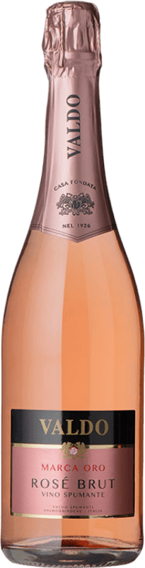 14,95 € 送料無料 | ロゼのスパークリングワイン Valdo Marca Oro Brut — ブリュット Rosé — ロゼ D.O.C. Prosecco フリウリ - ヴェネツィアジュリア イタリア Nerello — ネレッロ, Glera — グレラ ボトル 75 cl