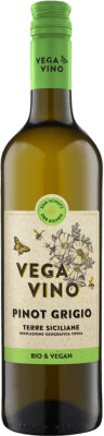 8,95 € Envio grátis | Vinho branco VegaVino I.G.T. Terre Siciliane Sicília Itália Pinot Cinza Garrafa 75 cl