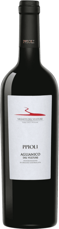 9,95 € Spedizione Gratuita | Vino rosso Vigneti del Vulture Pipoli D.O.C. Aglianico del Vulture Basilicata Italia Aglianico Bottiglia 75 cl