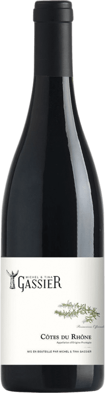 13,95 € Бесплатная доставка | Красное вино Gassier A.O.C. Côtes du Rhône Рона Франция Syrah, Grenache, Mourvèdre бутылка 75 cl