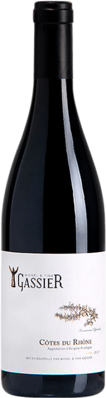 15,95 € 送料無料 | 赤ワイン Gassier A.O.C. Côtes du Rhône ローヌ フランス Syrah, Grenache, Mourvèdre ボトル 75 cl