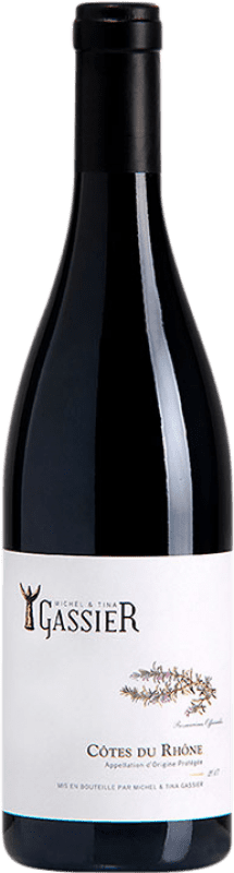 10,95 € Kostenloser Versand | Rotwein Domaine Gassier A.O.C. Côtes du Rhône Rhône Frankreich Syrah, Grenache, Mourvèdre Flasche 75 cl