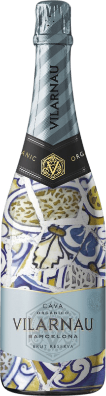 12,95 € Бесплатная доставка | Белое игристое вино Vilarnau Brut — брют Резерва D.O. Cava Каталония Испания Nebbiolo — Неббиоло, Macabeo — Макабео, Xarel·lo — Шарелло 75 cl