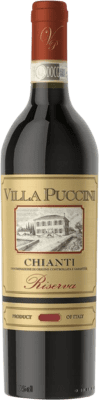 10,95 € Kostenloser Versand | Rotwein Villa Puccini Reserve D.O.C.G. Chianti Italien Cabernet Sauvignon, Sangiovese, Canaiolo Flasche 75 cl