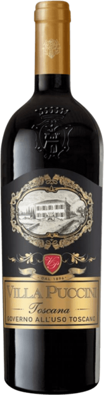 10,95 € Бесплатная доставка | Красное вино Villa Puccini Governo All'Uso I.G.T. Toscana Тоскана Италия Cabernet Sauvignon, Sangiovese, Ciliegiolo бутылка 75 cl