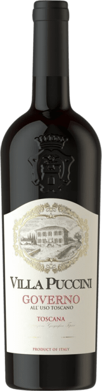 12,95 € Envío gratis | Vino Tinto Villa Puccini Governo All'Uso I.G.T. Toscana Toscana Italia Cabernet Sauvignon, Sangiovese, Ciliegiolo Botella 75 cl