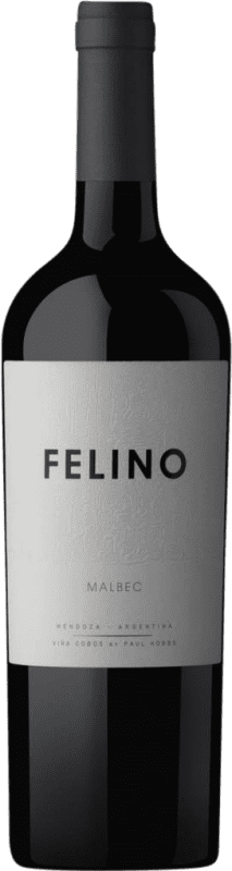36,95 € Бесплатная доставка | Красное вино Vina Cobos Felino I.G. Mendoza Аргентина Malbec — Мальбек Бутылка Магнум 1,5 L
