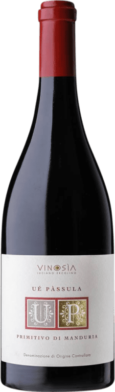 21,95 € Free Shipping | Red wine Vinosìa Ué Pàssula D.O.C. Primitivo di Manduria Puglia Italy Primitivo Bottle 75 cl