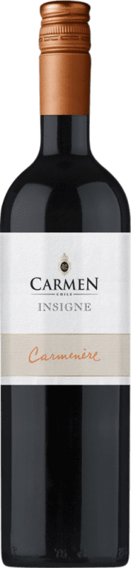 8,95 € Бесплатная доставка | Красное вино Viña Carmen I.G. Valle Central Центральная долина Чили Cabernet Sauvignon — Каберне Совиньон, Cabernet Franc — Каберне Фран, Carmenère — Карменер Бутылка 75 cl