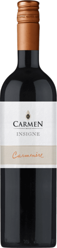 6,95 € Kostenloser Versand | Rotwein Viña Carmen I.G. Valle Central Zentrales Tal Chile Cabernet Sauvignon, Cabernet Franc, Carmenère Flasche 75 cl