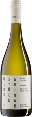 9,95 € Envio grátis | Vinho branco Werkstück Weimar Poetenweg Seco Saale Unstrut Alemanha Müller-Thurgau Garrafa 75 cl