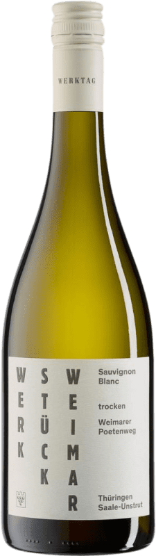 10,95 € Spedizione Gratuita | Vino Bianco Werkstück Weimar Poetenweg Trocken — Secco Q.b.A. Saale-Unstrut Saale Unstrut Germania Sauvignon Bottiglia 75 cl