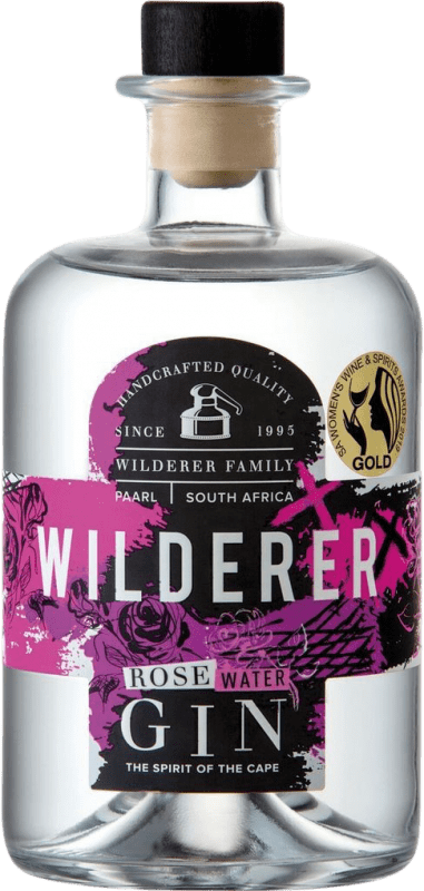 57,95 € Envío gratis | Ginebra Gin Wilderer Rose Water Stellenbosch Sudáfrica Botella Medium 50 cl