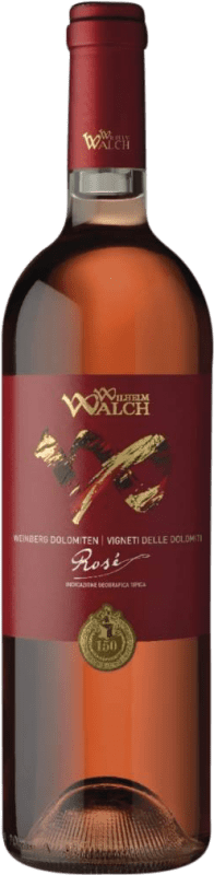 18,95 € Бесплатная доставка | Розовое вино Wilhelm Walch Rosé I.G.T. Vigneti delle Dolomiti Tirol del Sur Италия бутылка 75 cl