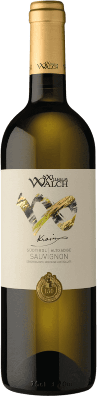 21,95 € Бесплатная доставка | Белое вино Wilhelm Walch Krain D.O.C. Alto Adige Tirol del Sur Италия Sauvignon White бутылка 75 cl