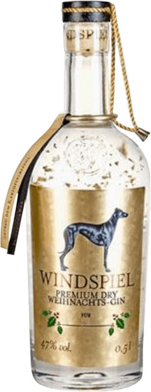 62,95 € Envio grátis | Genever Gin Windspiel Premium Weihnacht Dry Gin Alemanha Garrafa Medium 50 cl