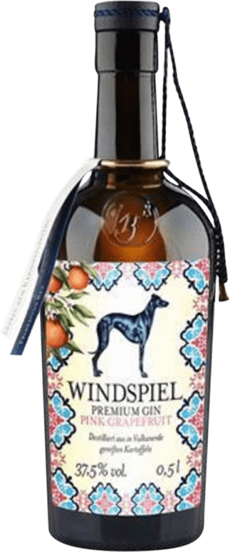 43,95 € Free Shipping | Genever Gin Windspiel Premium Germany Medium Bottle 50 cl Pink Grapefruit