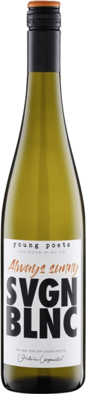 10,95 € Free Shipping | White Wine Young Poets Always Sunny Trocken — Dry Q.b.A. Pfälz Pfälz Germany Sauvignon Bottle 75 cl