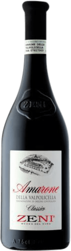 47,95 € Spedizione Gratuita | Vino rosso Zeni Classico D.O.C.G. Amarone della Valpolicella Venecia Italia Nebbiolo, Corvina, Molinara Bottiglia 75 cl