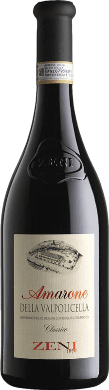 63,95 € Бесплатная доставка | Красное вино Zeni Классический D.O.C.G. Amarone della Valpolicella Venecia Италия Nebbiolo — Неббиоло, Corvina — Корвина, Molinara — Молинара 75 cl