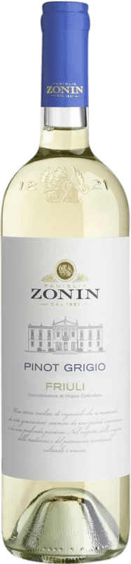 9,95 € Kostenloser Versand | Weißwein Zonin Klassisch D.O.C. Friuli Friaul-Julisch Venetien Italien Pinot Gris — Grauburgunder Flasche 75 cl