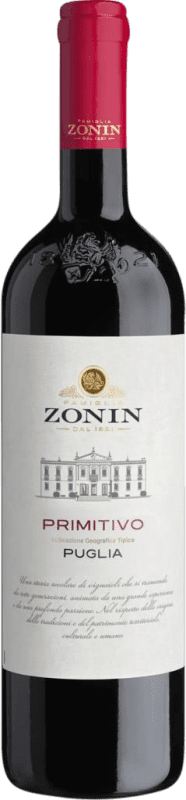 7,95 € Spedizione Gratuita | Vino rosso Zonin Classici I.G.T. Puglia Puglia Italia Primitivo Bottiglia 75 cl