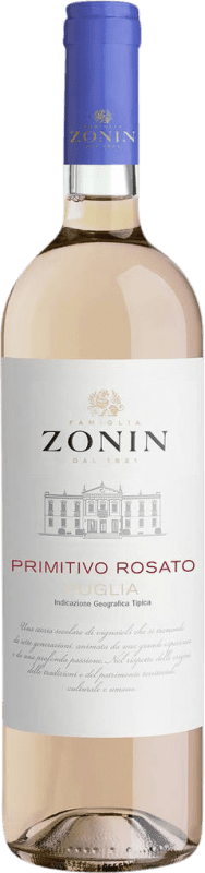 10,95 € Spedizione Gratuita | Vino Rosato Zonin Classico I.G.T. Puglia Puglia Italia Primitivo 75 cl