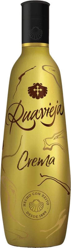 17,95 € Envío gratis | Crema de Licor Ruavieja Orujo España Botella 1 L