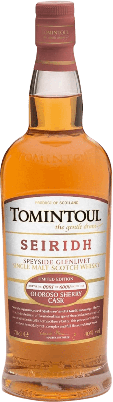 69,95 € Free Shipping | Blended Whisky Tomintoul Seiridh Glenlivet Oloroso Sherry Cask Finish, Limited Edition Speyside United Kingdom Bottle 70 cl