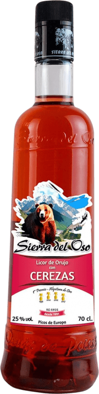 16,95 € Envío gratis | Orujo Aguardiente Sierra del Oso Cerezas España Botella 70 cl