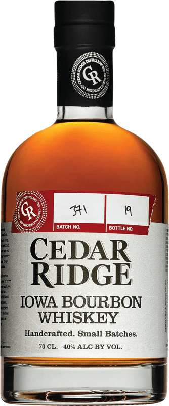 59,95 € Envio grátis | Whisky Bourbon Cedar Ridge Estados Unidos 70 cl