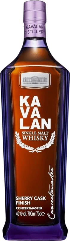 93,95 € Kostenloser Versand | Whiskey Single Malt Kavalan Concertmaster Sherry Cask Finish Taiwan Flasche 70 cl