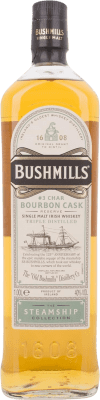 103,95 € Free Shipping | Whisky Single Malt Bushmills Steamship Bourbon Cask Ireland Bottle 1 L